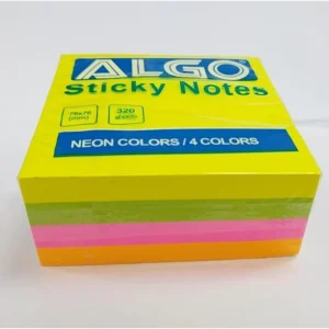 Bloc de 320 Notes Adhésives 76 x 76 MM – Colorées ALGO