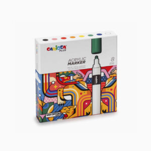 Acrylic marker CARIOCA Plus Marqueurs Acryliques Boîte Rigide - 8 Pcs SKU 45209